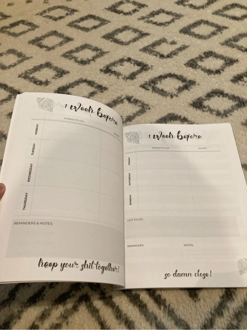 My Wedding Shit A Planner and Notebook for Plans Budgeting Checklists thoughts